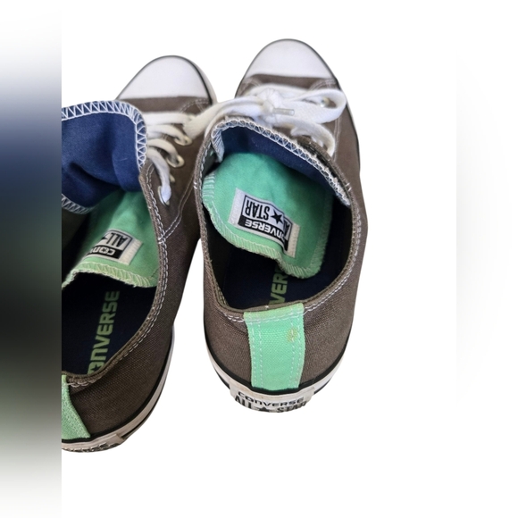 Converse Gray/Mint Canvas Sneakers M7/W9 - Picture 6 of 8